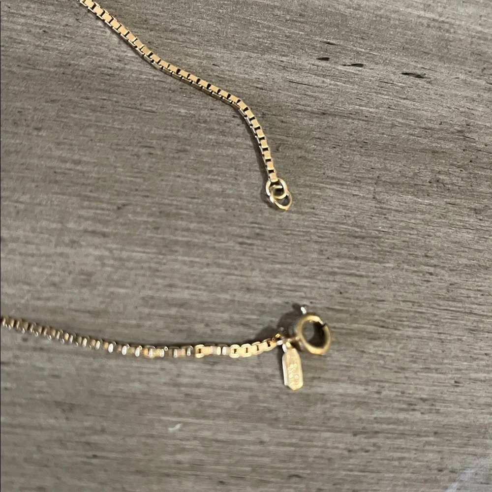 VINTAGE MONET BOX CHAIN GOLD TONE NECKLACE - Picture 6 of 8
